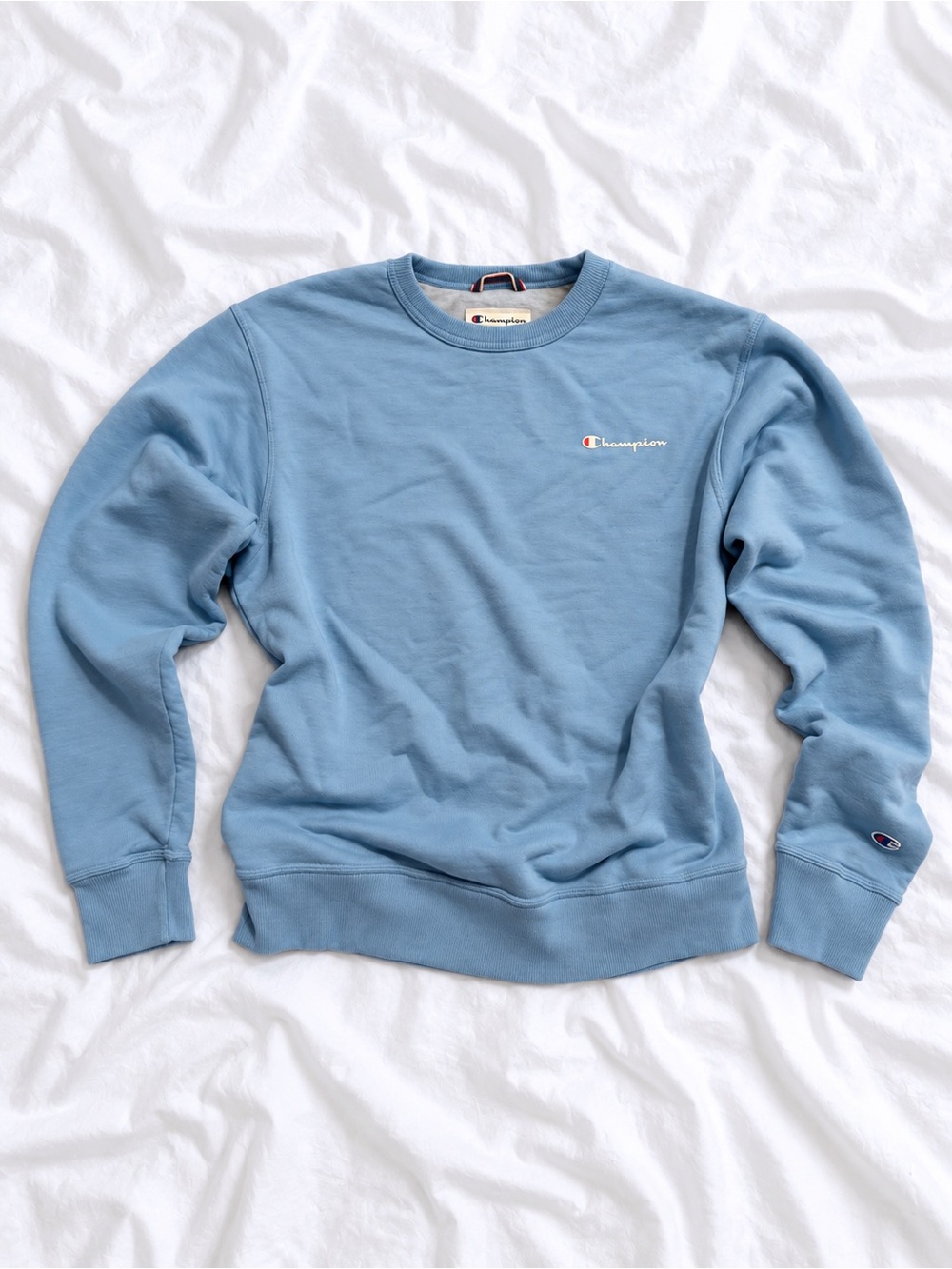 Champion Light Blue Men's Crewneck Sweatshirt